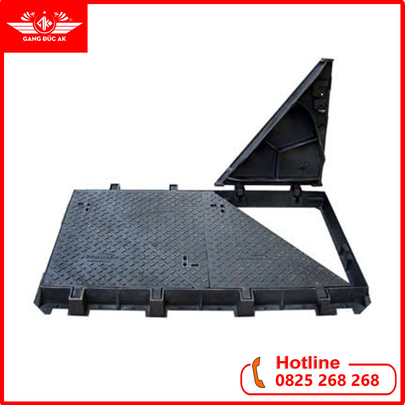 Nắp Bề Cáp Điện Lực Bằng Gang 4 Cánh